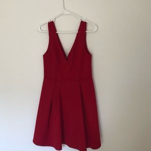 Red skater dress